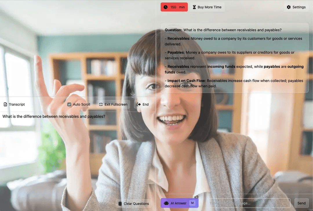 Job Interview AI Assistant interface demonstration